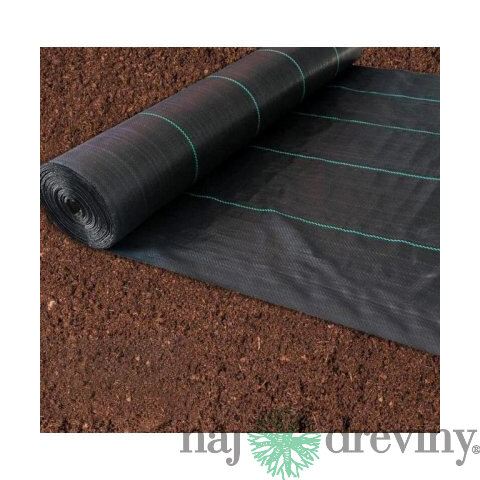 Agrotkanina-tkaná textília čierna 100g/m2, celá rolka 1,6 x 50 m