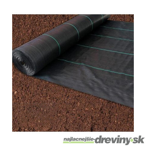 Agrotkanina-tkaná textília čierna 100g/m2, celá rolka 1,6 x 50 m