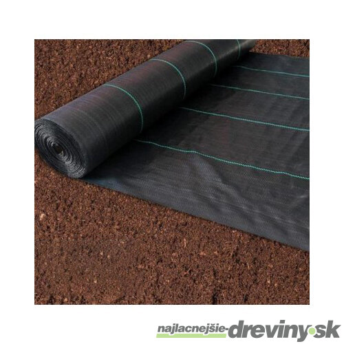 Agrotkanina-tkaná textília čierna 100g/m2, celá rolka 1,6 x 50 m