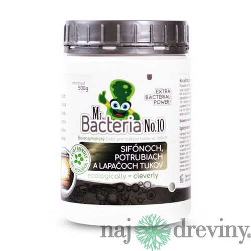 Aktivátor Mr.Bacteria No.10, pre rozklad tukov v sifonoch potrubiach a lapačov tukov , 500g