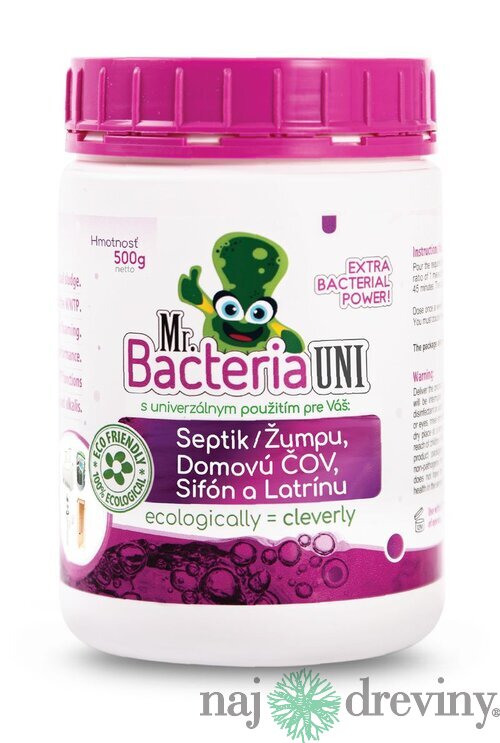 Aktivátor Mr.Bacteria UNI 4v1, do septiku, sifónu, ČOV a latríny, 500 g