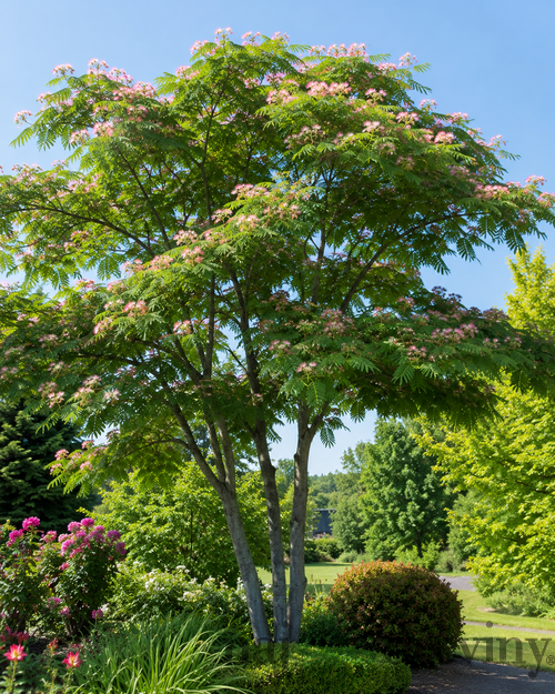 Albízia Ombrella MULTIKMEŇ perzský hodvábny strom na kmienku 180/200 cm, obvod 6/8 cm, v črepníku Albizia julibrissin
