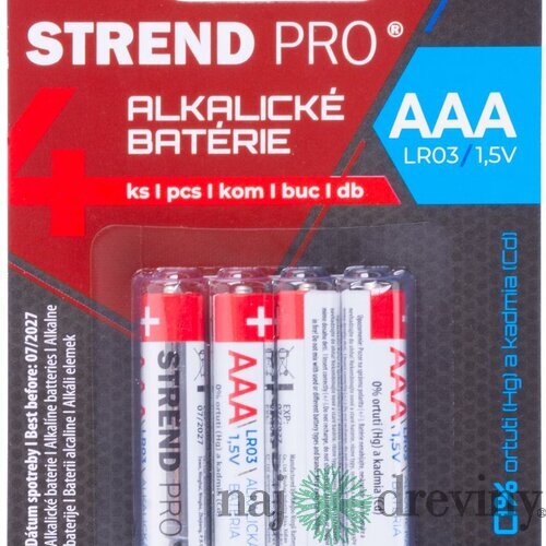 Batéria Strend Pro, LR03, 4 ks, AAA tužka, blister