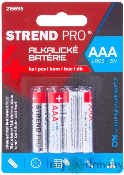 Batéria Strend Pro, LR03, 4 ks, AAA tužka, blister