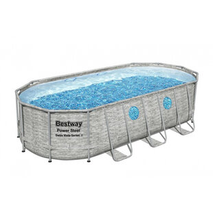Bazén Bestway® Power Steel™, Vista Series, 56716, 5,49x2,74x1,22 m, filter, pumpa, rebrík, plachta, ChemConnect ™ dávkovač, lepiaca záplata, 5,49x2,74x1,22 m