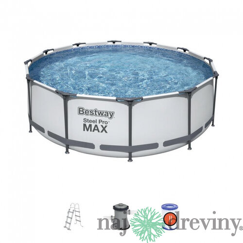 Bazén Bestway® Steel Pro MAX, 56418, pumpa, rebrík, 3,66x1,00 m