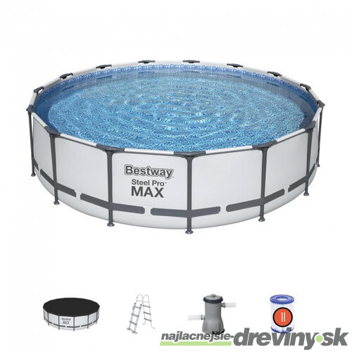 Bazén Bestway® Steel Pro MAX, 56488, filter, pumpa, rebrík, plachta, 4,57x1,07 m