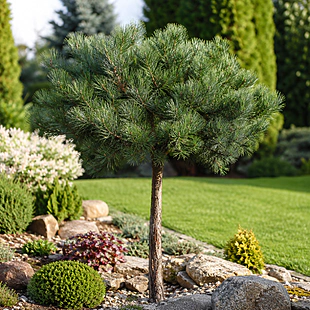 Borovica lesná Repens na kmienku 20cm, celková výška 60/80cm, v črepníku Pinus sylvesteris Repens