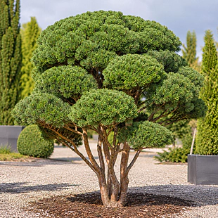 Borovica lesná Watereri multikmeň - dáždnik 140/160 cm, v črepníku 230l Pinus sylvestris Watereri