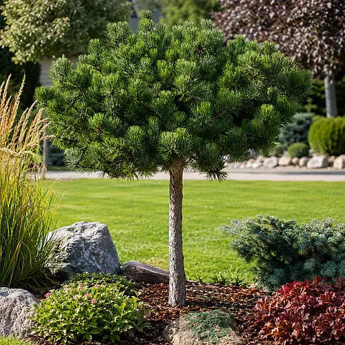Borovica x Bajo na kmienku 50cm, celková výška 100/120cm, v črepníku Pinus x Bajo