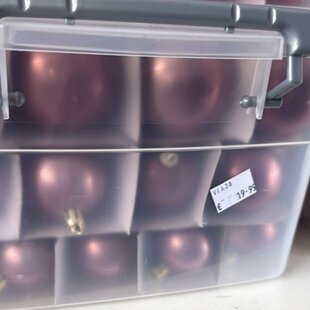 Box plastových vianočných gul (70ks) - fialová