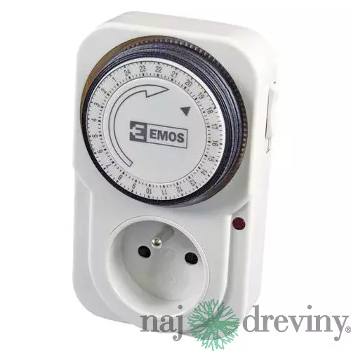 Časovač EMOS TS-MD3, mechanická spínacia zásuvka, 230 V, max. 3680 W