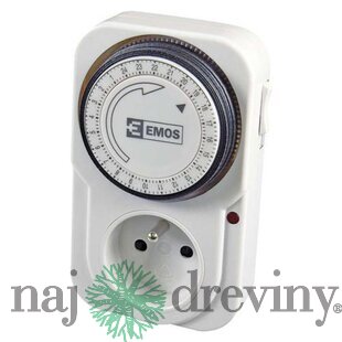 Časovač EMOS TS-MD3, mechanická spínacia zásuvka, 230 V, max. 3680 W
