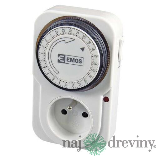 Časovač EMOS TS-MD3, mechanická spínacia zásuvka, 230 V, max. 3680 W