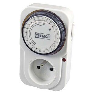Časovač EMOS TS-MD3, mechanická spínacia zásuvka, 230 V, max. 3680 W