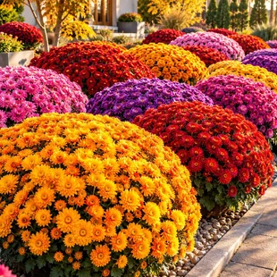 Chryzantéma XXXL Červená výška 40/60cm, v črepníku Chrysanthemum Red