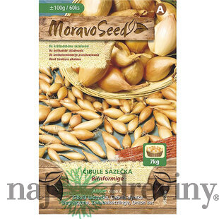 Cibuľa sadzačka BIRNFORMIGE žltá karta 100g, 8-16mm