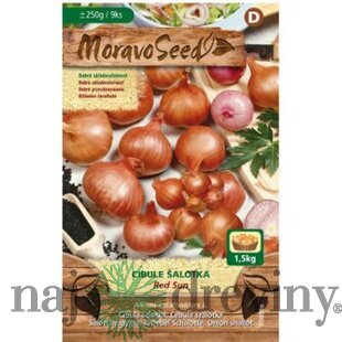 Cibuľa šalotka RED SUN červená karta 250g, 7-15cm