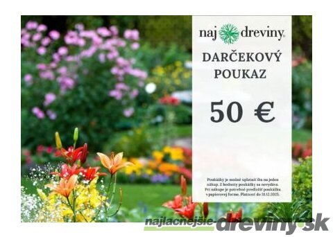 Darčeková poukážka 50€