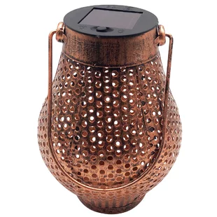 Dekorácia Strend Pro Cooper, solárny medený lampáš, 1x LED, 11x17cm