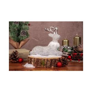 Dekorácia Vianoce, Sob sediaci, 19x17 cm