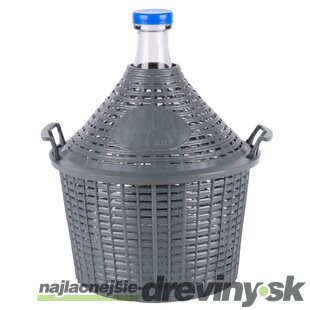 Demižón Strend Pro Cada Inco, 10 lit. sklenený, na víno a pálenku, plastový kryt