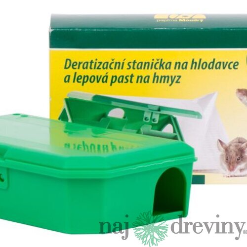 Deratizačná stanička 2v1, stanica pre otravu na hlodavce, lepová pasca na hmyz