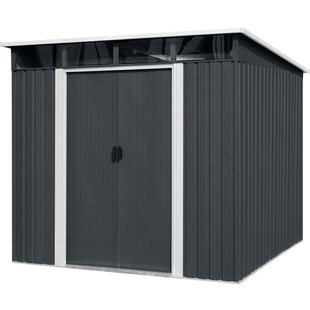 Domček Strend Pro, záhradný, plech, antracit, 238x193x202 cm