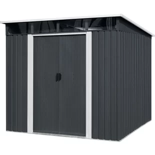 Domček Strend Pro, záhradný, plech, antracit, 238x193x202 cm