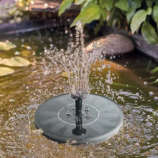 Fontána Strend Pro Garden, ozdoba, solárna, plávajúca, striekajúca, meniaca farby, 17 cm