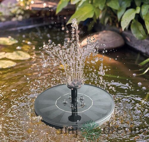 Fontána Strend Pro Garden, ozdoba, solárna, plávajúca, striekajúca, meniaca farby, 17 cm
