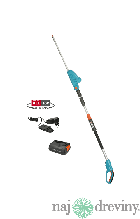 Gardena Akumulátorové teleskopické nožnice na živý plot THS 42/18V P4A - súprava na okamžité použitie 14732-20