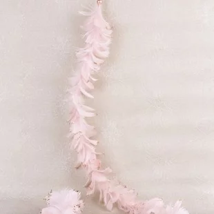 Girlanda Vianoce, ružová, páperová, 150 cm