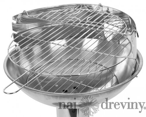 Gril Capri, BBQ, nerezový, na drevené uhlie, 500x390x680 mm
