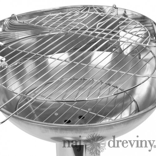 Gril Capri, BBQ, nerezový, na drevené uhlie, 500x390x680 mm