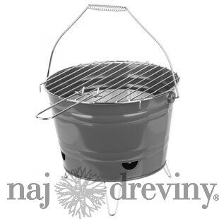 Gril Finch, BBQ, vedierko, kovový, na drevené uhlie, 270x220 mm