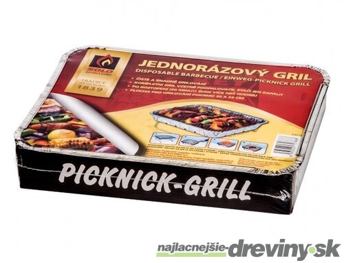Gril jednorazový SOLO+ drevené uhlie 400g