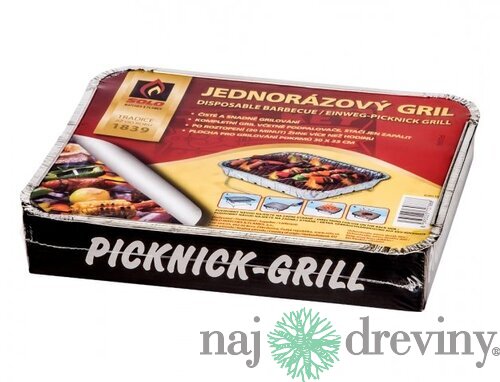 Gril jednorazový SOLO+ drevené uhlie 400g