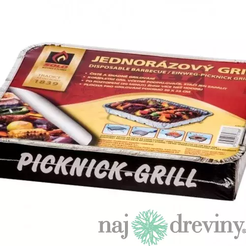 Gril jednorazový SOLO+ drevené uhlie 400g