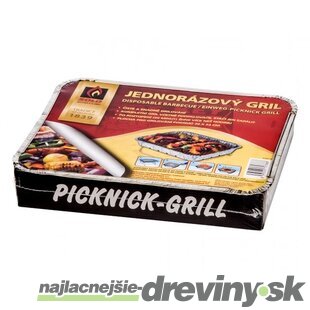 Gril jednorazový SOLO+ drevené uhlie 400g