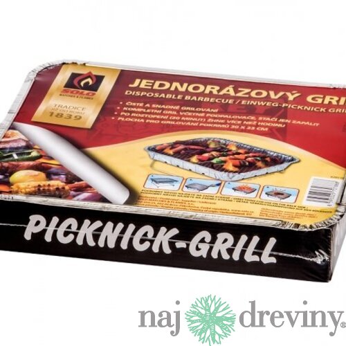 Gril jednorazový SOLO+ drevené uhlie 400g