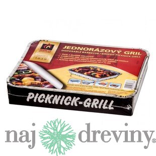 Gril jednorazový SOLO+ drevené uhlie 400g