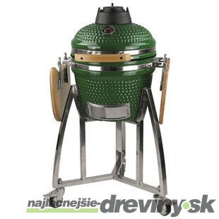 Gril Kamado Egg 16“, priemer 33,50 cm, gril výška 73 cm, zelený, 40x57x97,50 cm