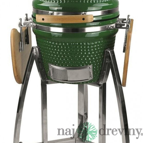 Gril Kamado Egg 16“, priemer 33,50 cm, gril výška 73 cm, zelený, 40x57x97,50 cm