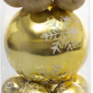 Gule Vianoce, 20 ks, zlaté s ornamentmi, mix, 6-17 cm