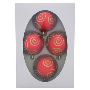 Gule Vianoce, 4 ks, zlaté s ornamentami, 7 cm