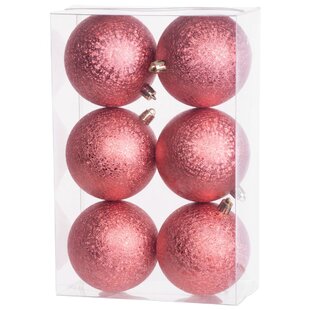 Gule Vianoce, 6 ks, červené, na vianočný stromček, 8 cm