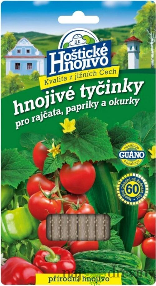 Hnojivo HOŠTICKÉ tyčinkové na rajčiaky,papriky a uhorky 20ks