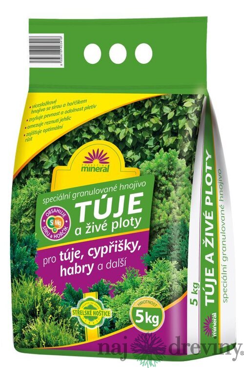 Hnojivo na tuje, živé ploty 5kg Forestina