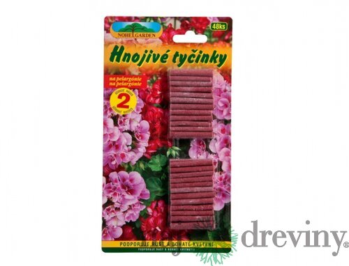 Hnojivo NOHEL GARDEN tyčinkové na muškáty 48ks